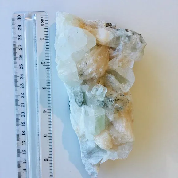 Apophyllite and Stilbite Zeolite Crystal Geode - Picture 2 of 4